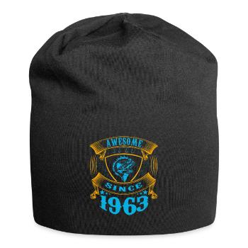 Awesome since 1963. Angel, Angler Geburtstag - Jersey-Beanie - Schwarz - Vorne