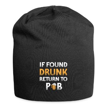 Si j’ai trouvé la bière ivre Retour à la fête de pub drôle - Bonnet en jersey - noir - Devant