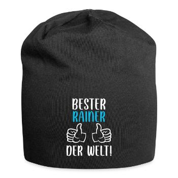 Rainer Vorname Name Geburtstag - Jersey-Beanie - Schwarz - Vorne