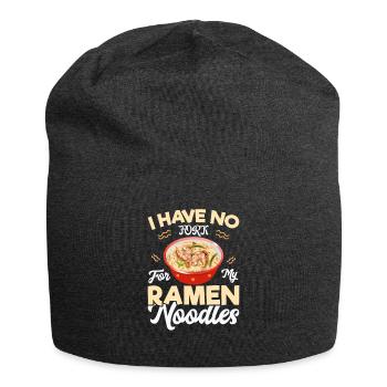 I don't have a fork for my ramen noodles - - Jersey Beanie - charcoal grey - Front