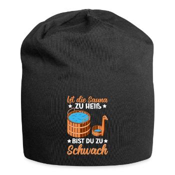 Sauna - Jersey-Beanie - Schwarz - Vorne