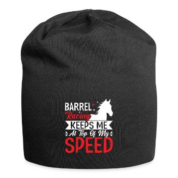 Barrel Racing keeps me on top - Barrel - Jersey Beanie - black - Front