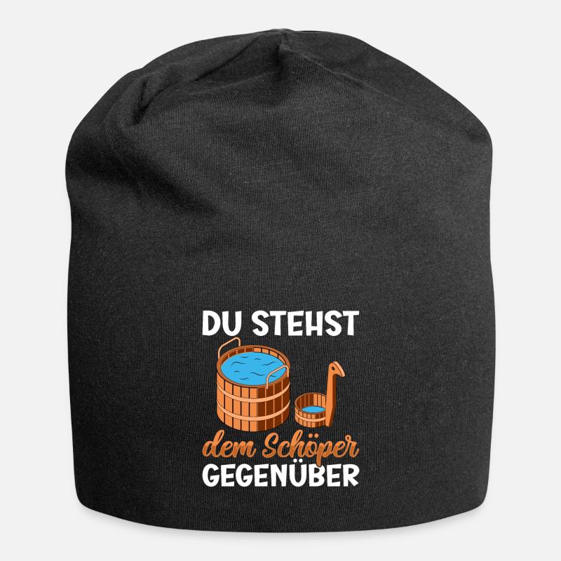 Sauna - Jersey-Beanie - Schwarz