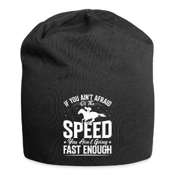 Wenn Sie keine Angst vor der Geschwindigkeit - Jersey-Beanie - Schwarz - Vorne