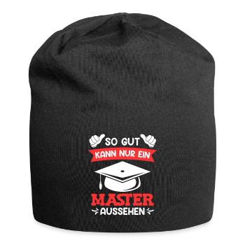 So gut sieht ein Master aus Master Abschluss - Jersey-Beanie - Schwarz - Vorne