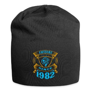 Awesome since 1982. Angel, Angler Geburtstag - Jersey-Beanie - Schwarz - Vorne