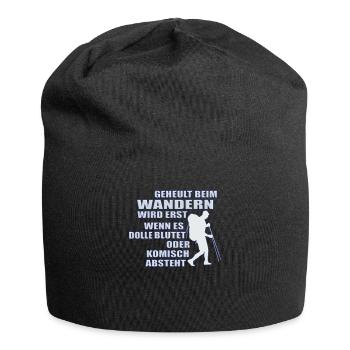 Wandern Zubehör Wanderer Motiv - Jersey-Beanie - Schwarz - Vorne