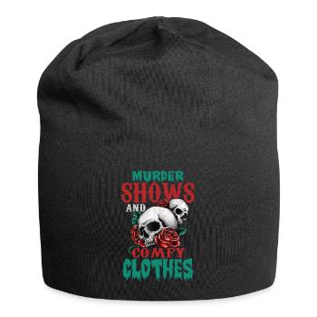 Murder Shows and Comfy Clothes - Jersey Beanie - black - Front