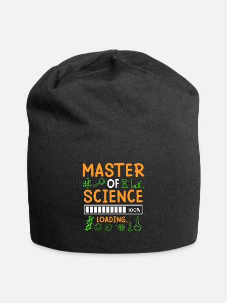 Master Abschluss Masterarbeit Master of Science - Jersey-Beanie - Schwarz