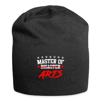 Ich bin Master of Disaster Master of Arts - Jersey-Beanie - Schwarz - Vorne