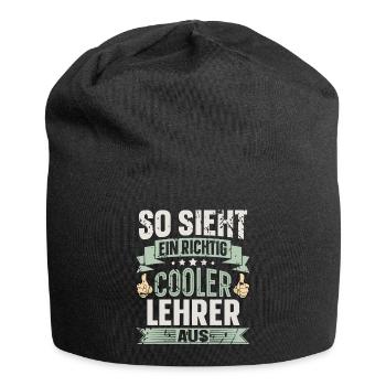 Lehrer - Jersey-Beanie - Schwarz - Vorne