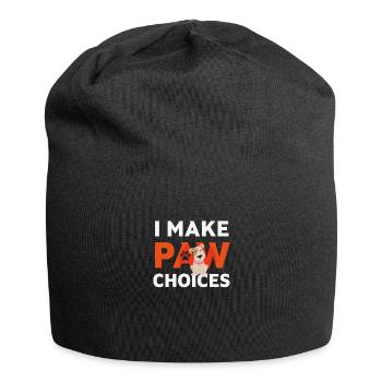 Ich treffe Pfotenentscheidungen, ich treffe schlechte Entscheidungen Hundeliebhaber - Jersey-Beanie - Schwarz - Vorne