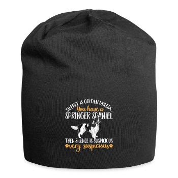 English Springer Spaniel Dog - Jersey Beanie - black - Front