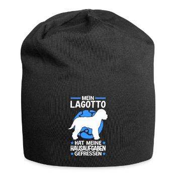 Lagotto Romagnolo hat Hausaufgaben gefressen - Jersey-Beanie - Schwarz - Vorne