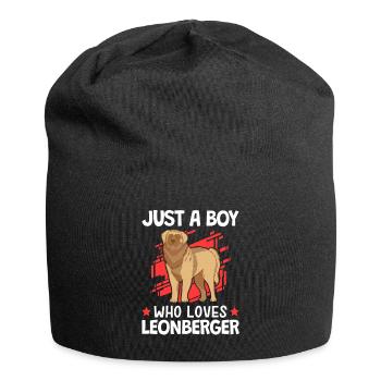 Only one boy who loves Leonberger - Jersey Beanie - black - Front
