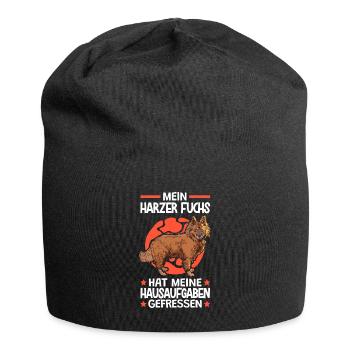 Harzer Fuchs hat Hausaufgaben gefressen - Jersey-Beanie - Schwarz - Vorne