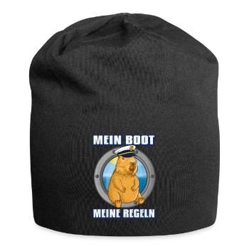 Mein Boot meine regeln Capybara - Jersey-Beanie - Schwarz - Vorne