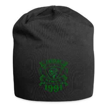Génial depuis 1991. Angel, l’anniversaire d’un pêcheur - Bonnet en jersey - noir - Devant