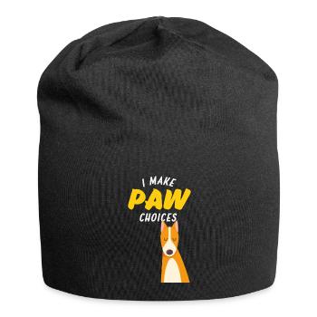 Ich treffe Pfotenentscheidungen, ich treffe schlechte Entscheidungen Hundeliebhaber - Jersey-Beanie - Schwarz - Vorne