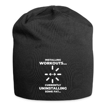 Installieren Workout Gym Lover Übung - Jersey-Beanie - Schwarz - Vorne