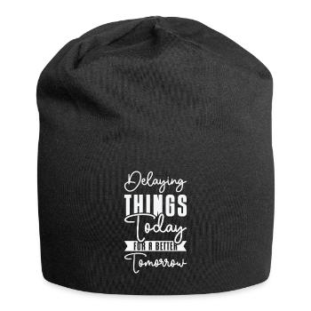 Procrastinating Vintage Fan Procrastinator - Jersey Beanie - black - Front