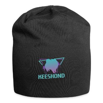 Retro Keeshond Hundeliebhaber - Jersey-Beanie - Schwarz - Vorne