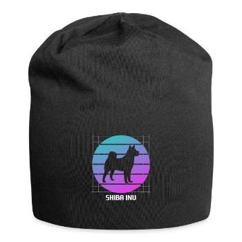 Retro Shiba Inu Hundeliebhaber - Jersey-Beanie - Schwarz - Vorne