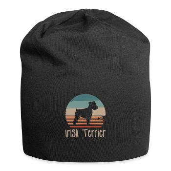 Vintager Retro irischer Terrier-Hundeliebhaber - Jersey-Beanie - Schwarz - Vorne