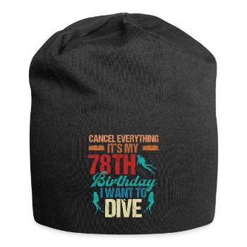 78 Year Old Scuba Diver Birthday Idea Snorkeling - Jersey Beanie - black - Front