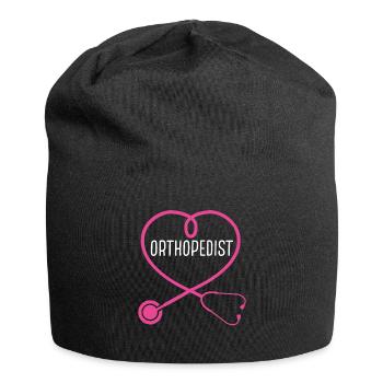 Orthopédiste Stéthoscope Appréciation Coeur - Bonnet en jersey - noir - Devant