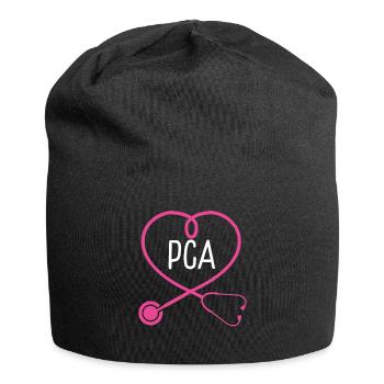 Patient Care Assistant Stethoscope Appreciation - Jersey Beanie - black - Front