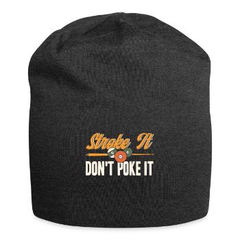 Billard Geschenkidee Billardspieler Pool Snooker - Jersey-Beanie - Anthrazit - Vorne