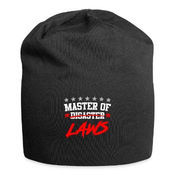 Ich bin Master of Disaster Master of Laws - Jersey-Beanie - Schwarz - Vorne