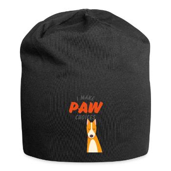 Ich treffe Pfotenentscheidungen, ich treffe schlechte Entscheidungen Hundeliebhaber - Jersey-Beanie - Schwarz - Vorne