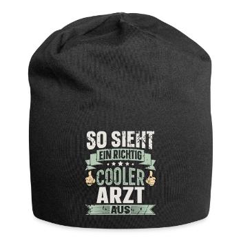 Arzt - Jersey-Beanie - Schwarz - Vorne