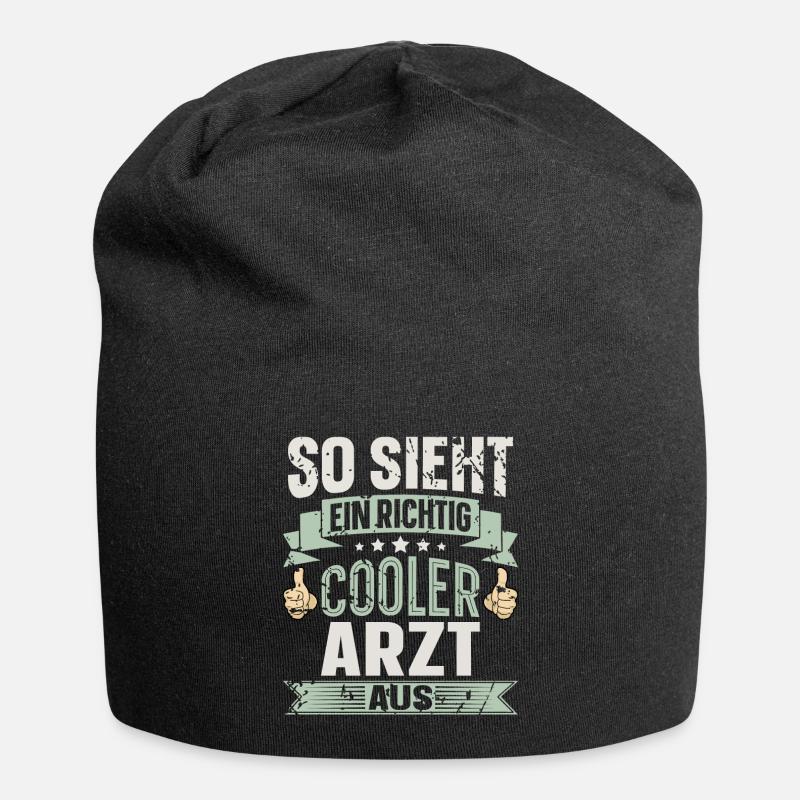 Arzt - Jersey-Beanie - Schwarz