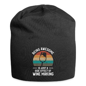 Being Awesome Is Just A Side Effect Of Wine Making - Jersey Beanie - black - Front
