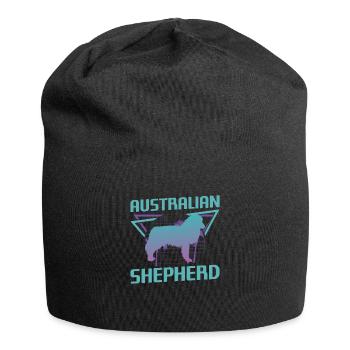 Retro australischer Schäferhund-Liebhaber - Jersey-Beanie - Schwarz - Vorne