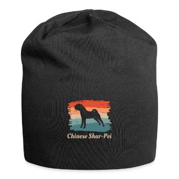 Vintage Rétro Chinois Shar-Pei Dog Lover - Bonnet en jersey - noir - Devant