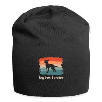 Amant de chien Fox Terrier jouet rétro Vintage - Bonnet en jersey - noir - Devant
