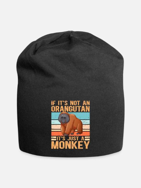 Singes orangs-outans Cadeau Orang-outan - Bonnet en jersey - noir