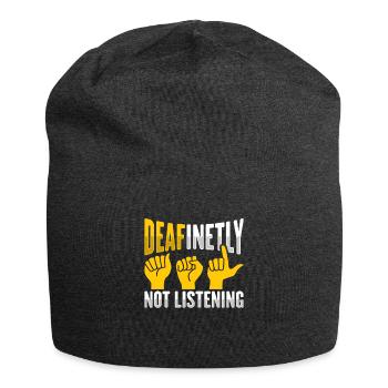 ASL Gestes de la main Sensibilisation à la perte auditive sourde - Bonnet en jersey - charbon - Devant