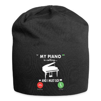 Pianiste Pianiste Piano - Bonnet en jersey - noir - Devant