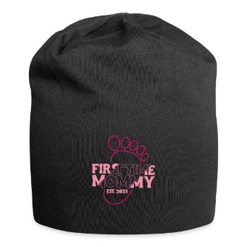 First Time Mommy Est. 2023 Shirt Gift - Jersey Beanie - black - Front