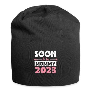 Soon To Be Mommy 2023 Shirt Geschenk - Jersey-Beanie - Schwarz - Vorne