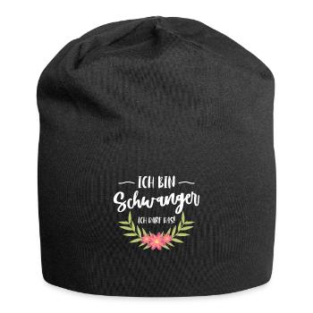 Ich Bin Schwanger Ich Darf Das Shirt Mama - Jersey-Beanie - Schwarz - Vorne