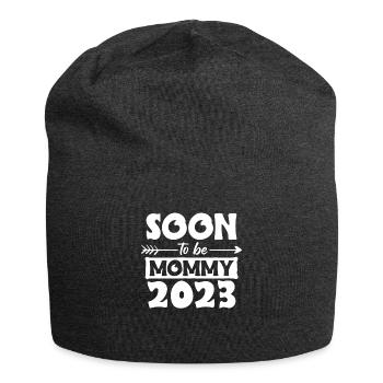 Soon To Be Mommy 2023 Shirt Geschenk - Jersey-Beanie - Anthrazit - Vorne