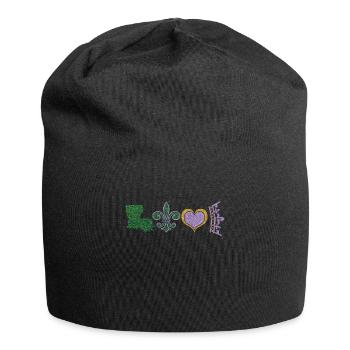 Party Festival Parade Beads Love Mardi Gras - Jersey-Beanie - Schwarz - Vorne