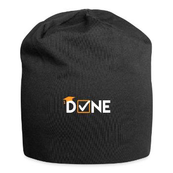 Master Thesis DONE Master Abschluss - Jersey-Beanie - Schwarz - Vorne