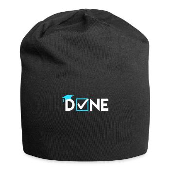 Master Thesis DONE Master Abschluss - Jersey-Beanie - Schwarz - Vorne